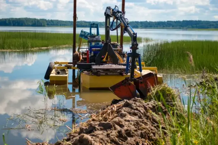 Pond dredging by Sorko Services in Central Florida